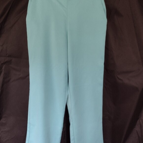 Alfred Dunner Pants - Alfred Dunner Pull On Pants with Pockets Teal Blue Straight Leg Pants